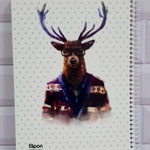 دفتر فنری 100برگ وزیری فانتزی الیپون